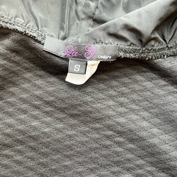 LA-EL COUTURE BLACK QUILTED VEST DRESS - Picture 14 of 16